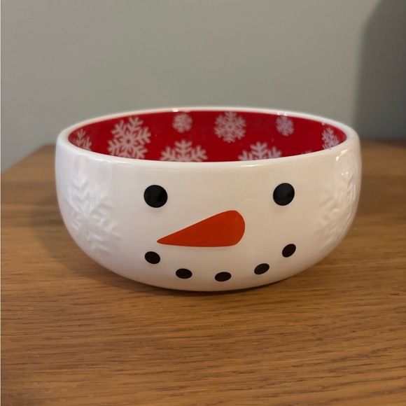 Martha Stewart Pets Christmas Snowman Food or Water Bowl Dogs or Cats - Picture 1 of 9